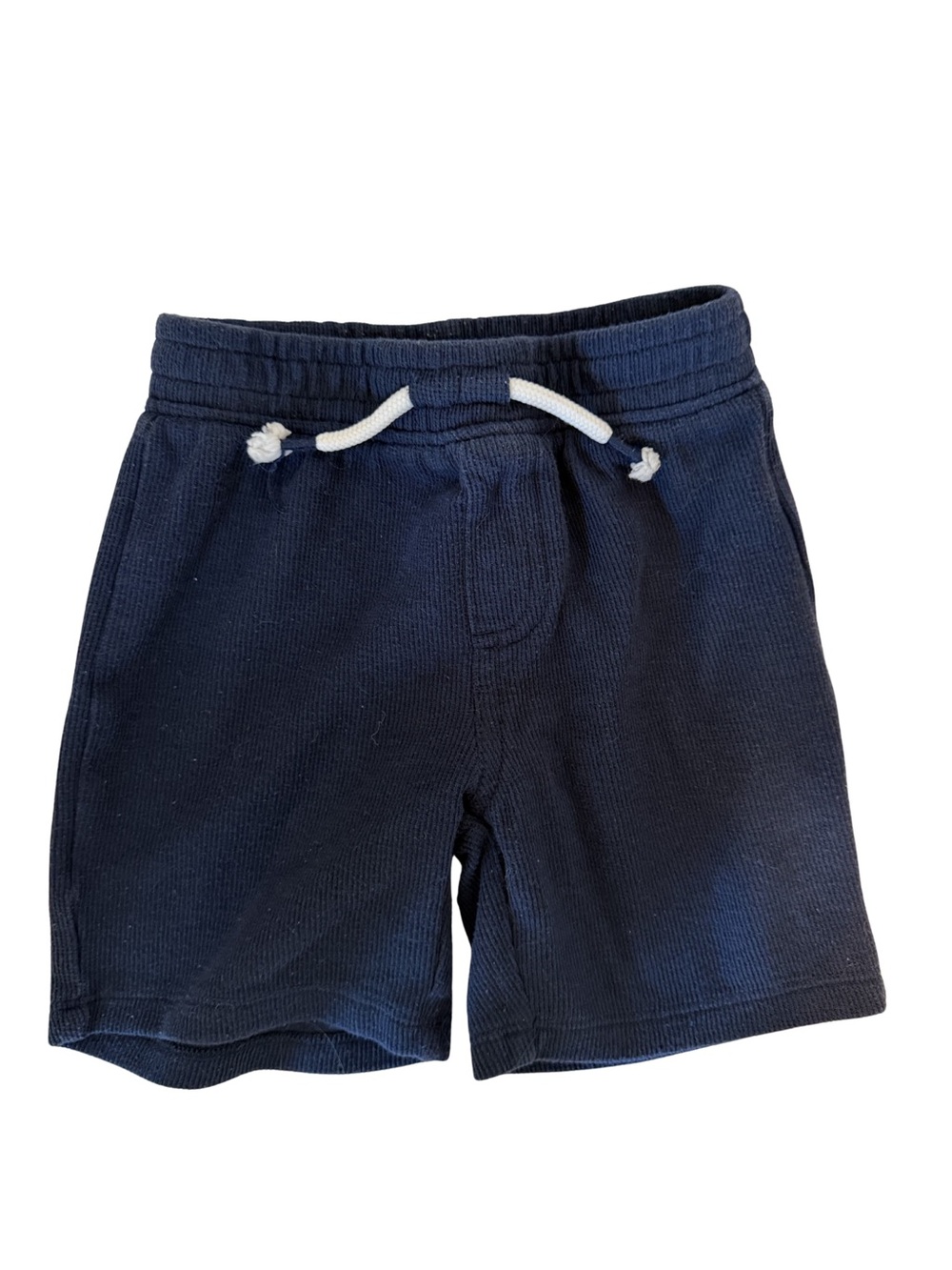 ~ Little Lad - Waffle Knit Pull-On Shorts Navy 2T